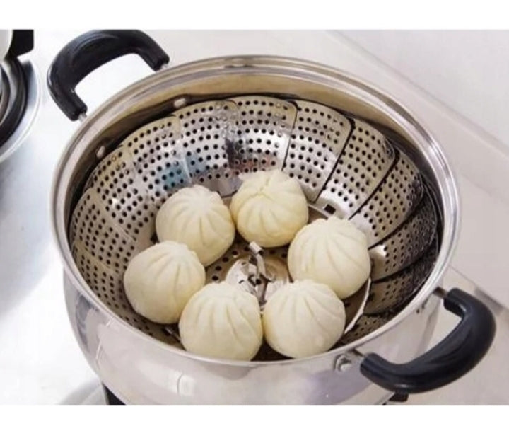 Foldable Stainless Steel Strainer and Steamer Basket