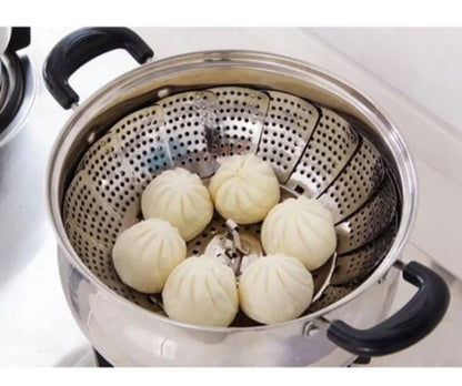 Foldable Stainless Steel Strainer and Steamer Basket