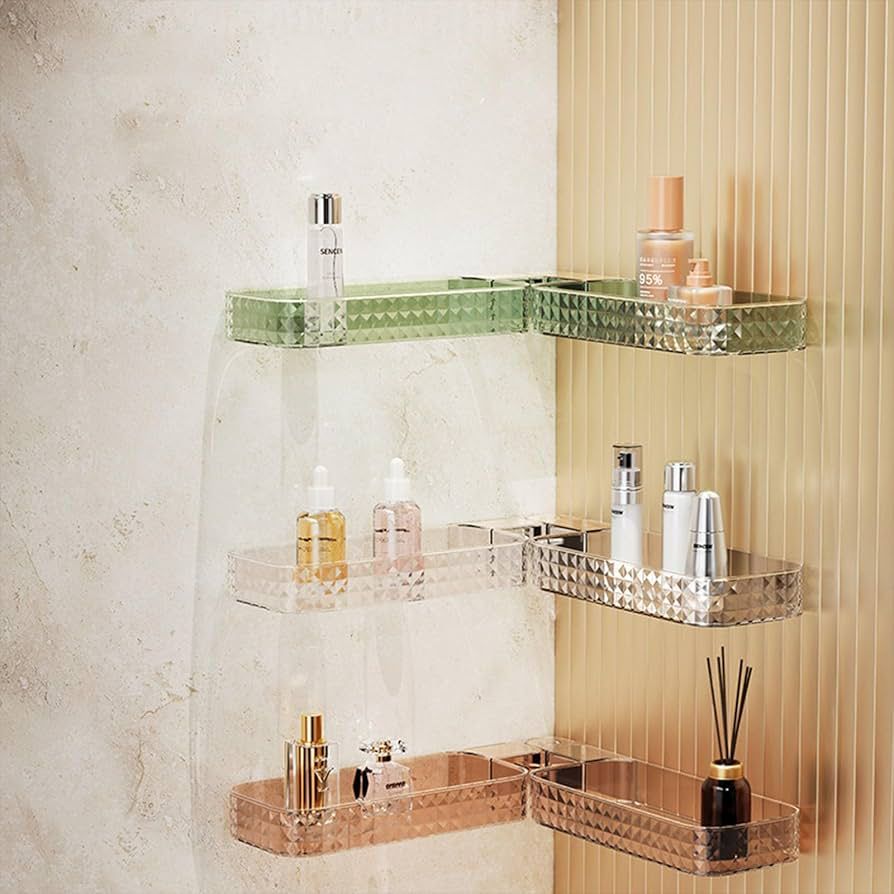 Acrylic Bathroom Rack - Double & Foldable - Self Adhesive Rack - Premium Quality