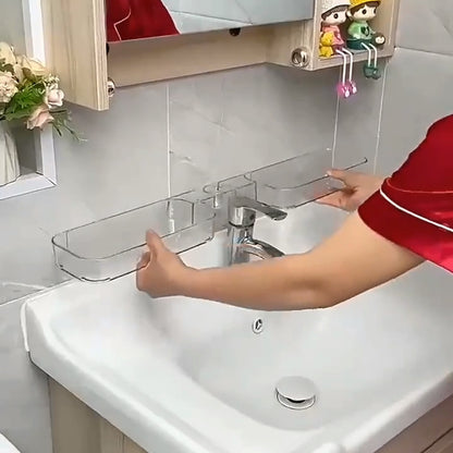 Acrylic Bathroom Rack - Double & Foldable - Self Adhesive Rack - Premium Quality