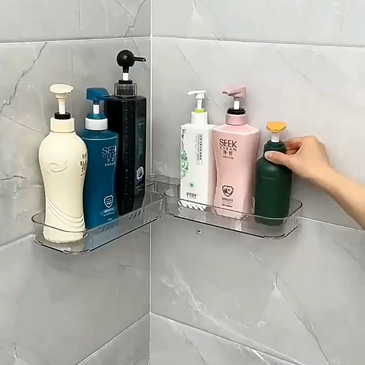 Acrylic Bathroom Rack - Double & Foldable - Self Adhesive Rack - Premium Quality