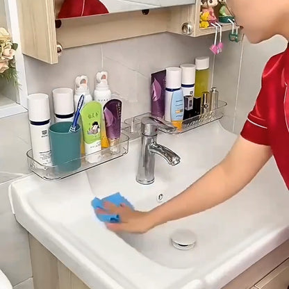 Acrylic Bathroom Rack - Double & Foldable - Self Adhesive Rack - Premium Quality