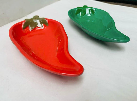 Chili Platters - Melamine (Pack of 2) | Perfect for Ketchup & Chutneys – Special for Ramzan Mubarak