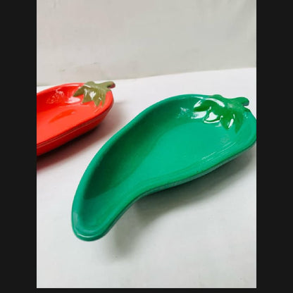 Chili Platters - Melamine (Pack of 2) | Perfect for Ketchup & Chutneys – Special for Ramzan Mubarak