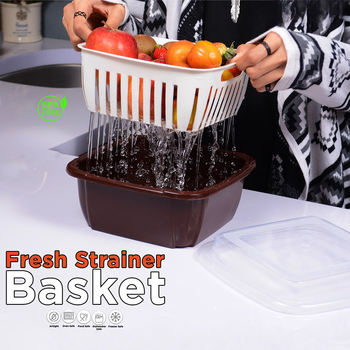 Multi-Functional Fresh Strainer Basket – BPA-Free
