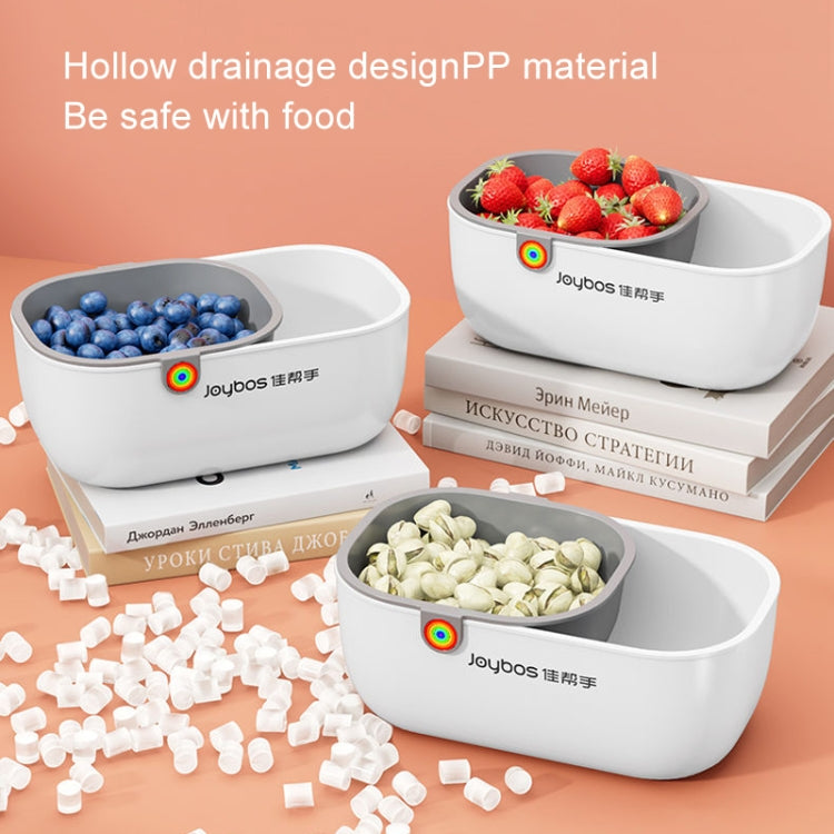 Double-Layer Snack Bowl – with Sliding Strainer - Perfect for Mess-Free Snacking!