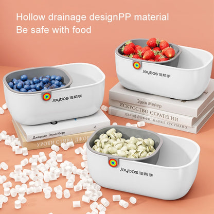 Double-Layer Snack Bowl – with Sliding Strainer - Perfect for Mess-Free Snacking!