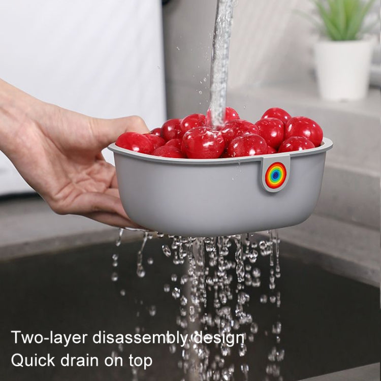Double-Layer Snack Bowl – with Sliding Strainer - Perfect for Mess-Free Snacking!