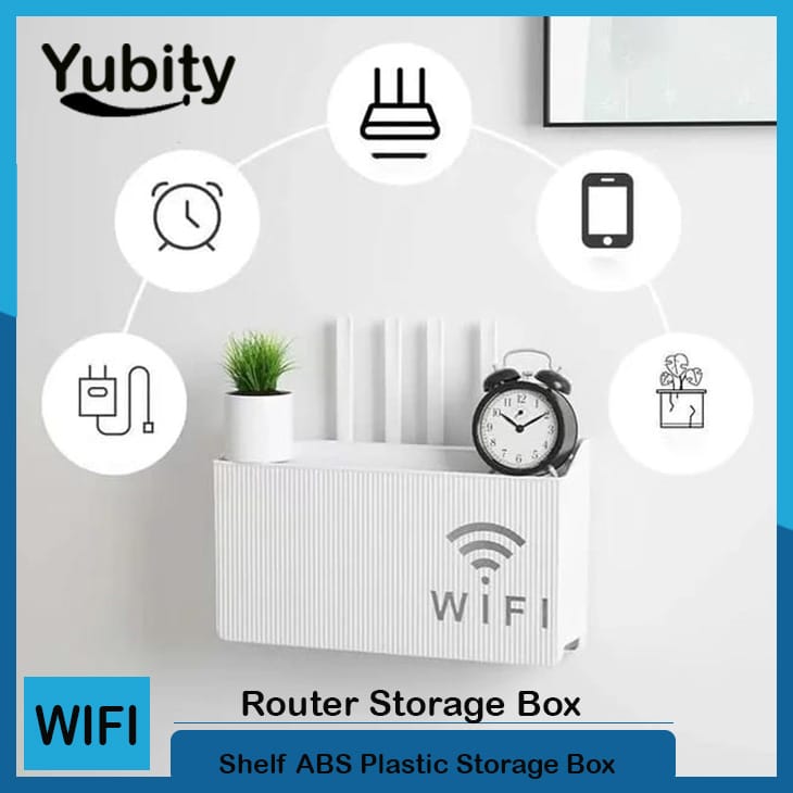 Wi-Fi Router Wall Mount Storage Box – Pack of 2 - Modern Cable Management Solution