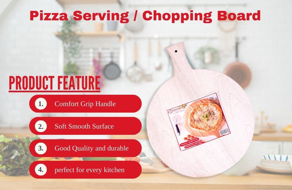 Pizza Serving, Chopping Board Round Shape (14 Inches)
