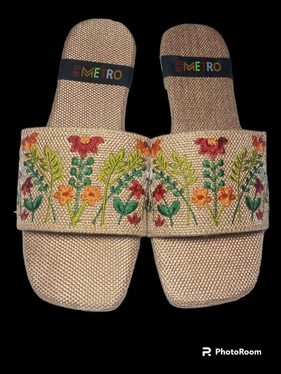 Women's Jute Formal Flats Slippers Style 12