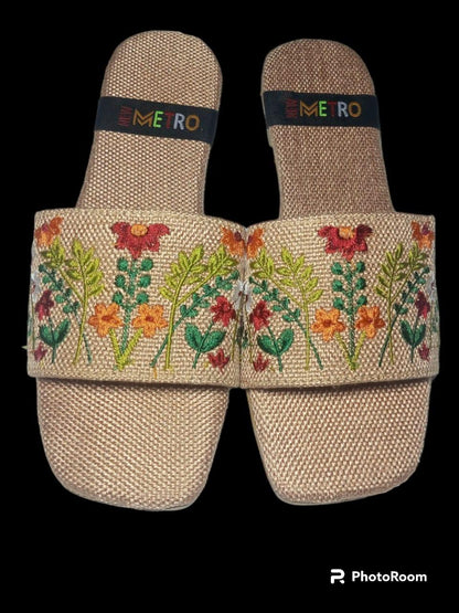 Women's Jute Formal Flats Slippers Style 12