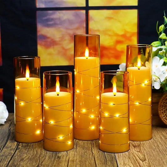 Flameless LED Candles with Small Led,Ambiance and Home Decoration