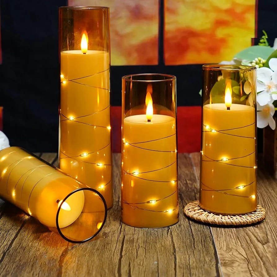 Flameless LED Candles with Small Led,Ambiance and Home Decoration