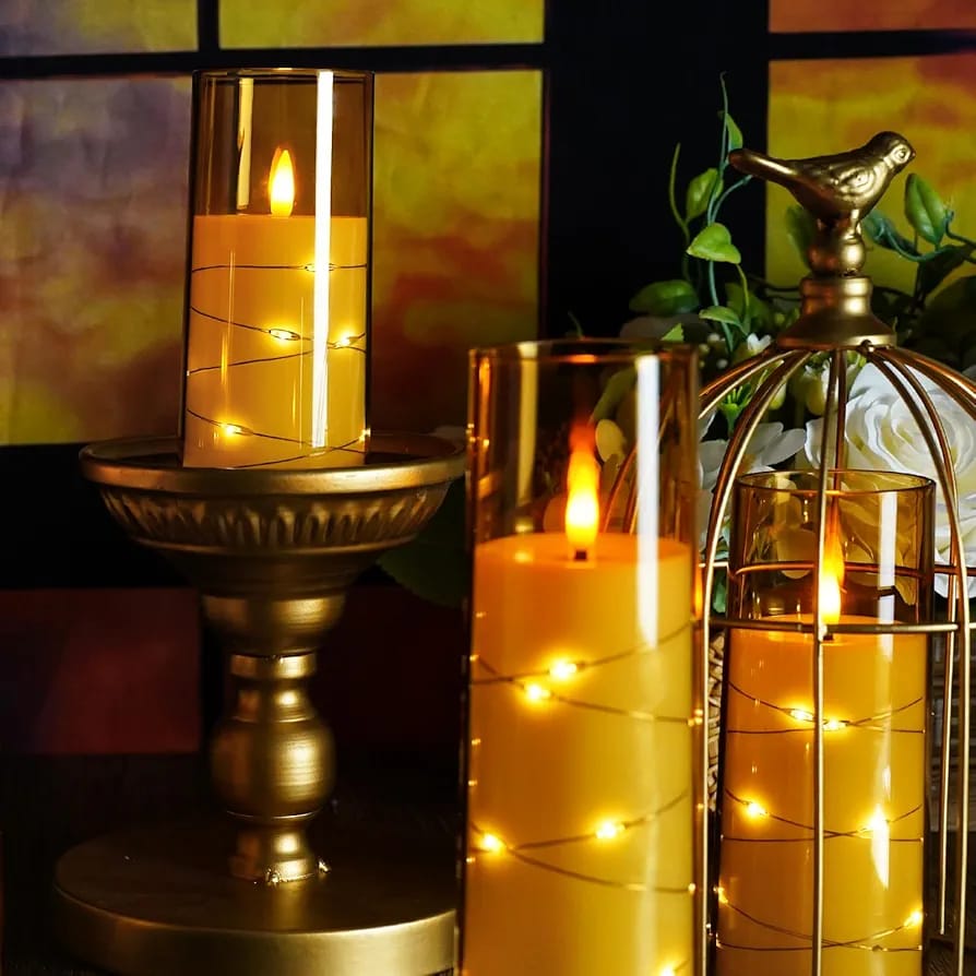 Flameless LED Candles with Small Led,Ambiance and Home Decoration