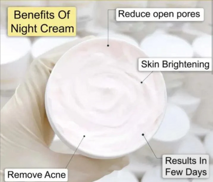 Night Cream for Bright, White, Clear Skin - For All Skin Types - The Health Healer