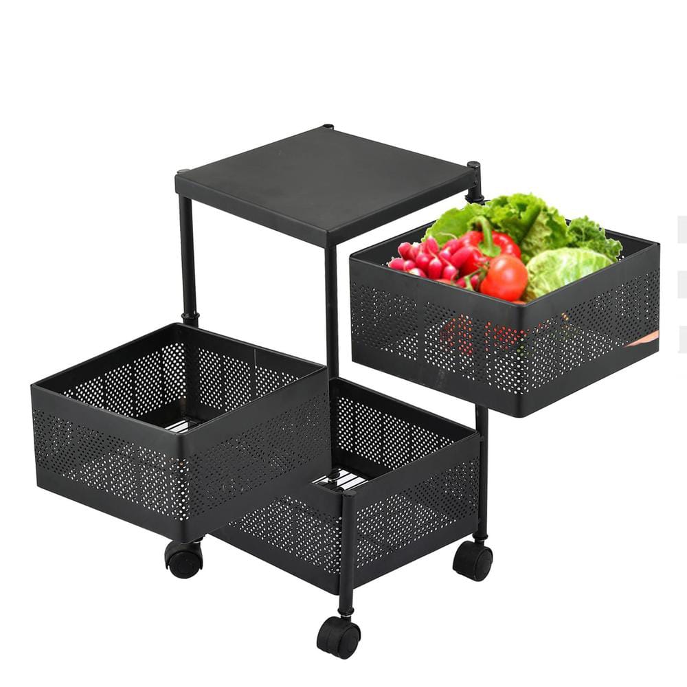 3 Layered Rotatable Fruit Basket (Square)