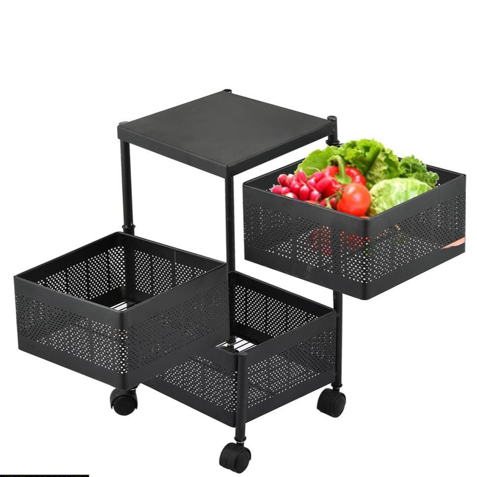3 Layered Rotatable Fruit Basket (Square)