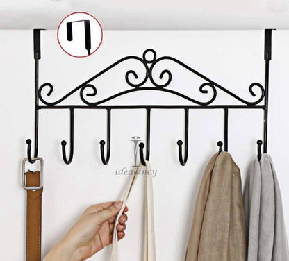 Overdoor Metal Hanger Stand with 7 Hooks