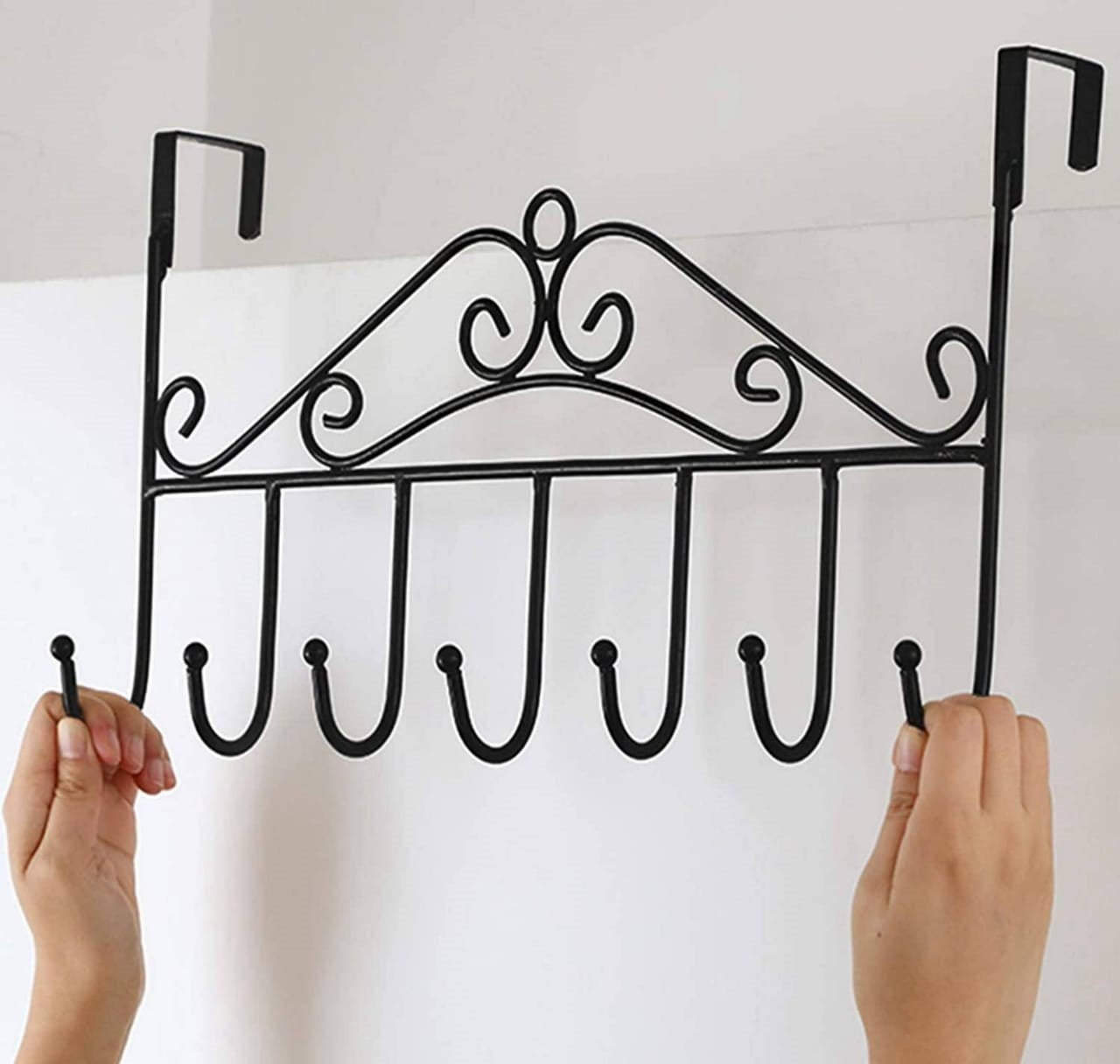 Overdoor Metal Hanger Stand with 7 Hooks