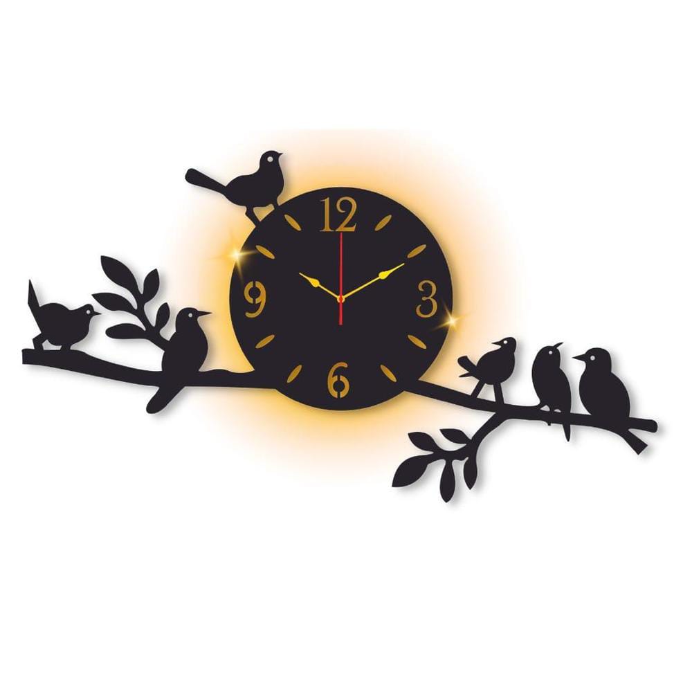 Sparrow Design Laminated Wall Clock with Backlight