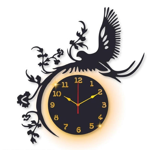 Beautiful Eagle Laminated Wall Clock with Backlight