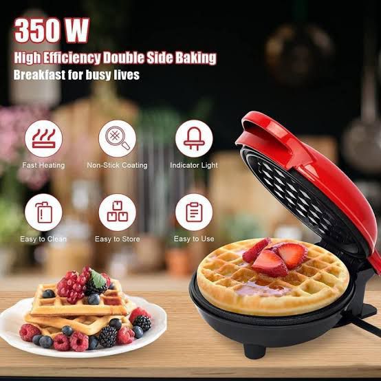 Electric Mini Waffle Maker (Random color)