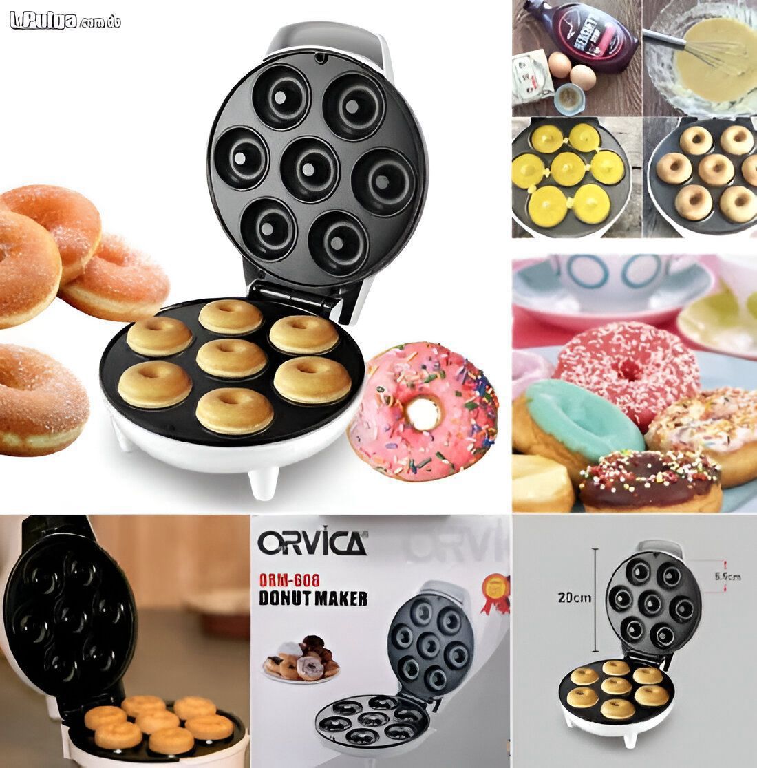 7 Holes Non-Stick Mini Electric Donut Maker Machine