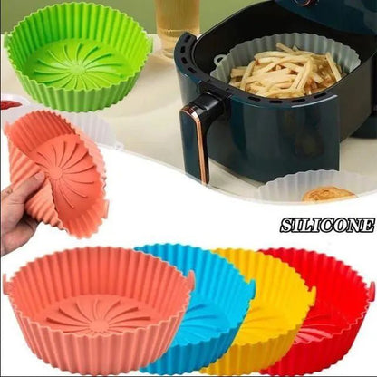 Air Fryer Plates/liners with handle, Reusable Silicone Air Fryer Liner