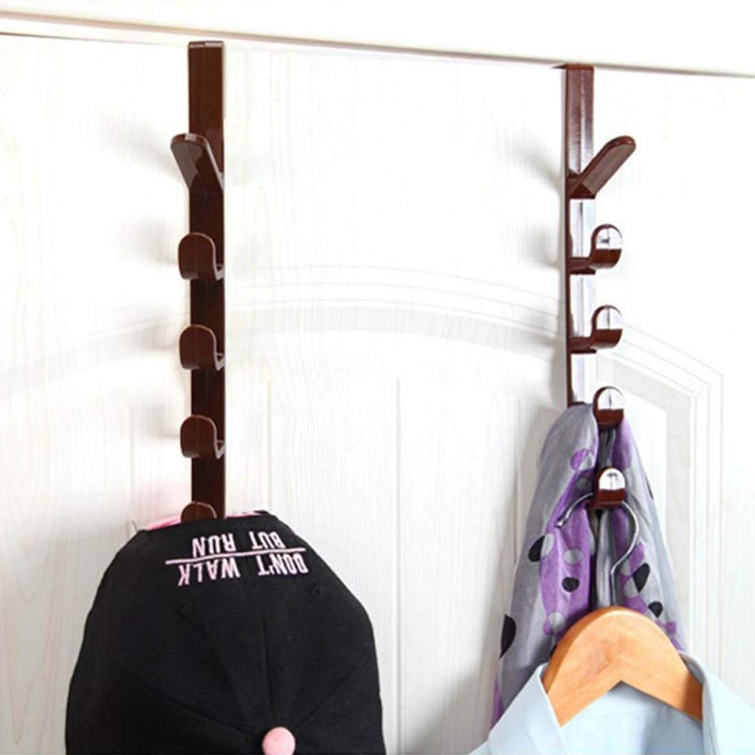 Over The Door Organizer Hanger Rack with 5 Hooks (Pack of 4)