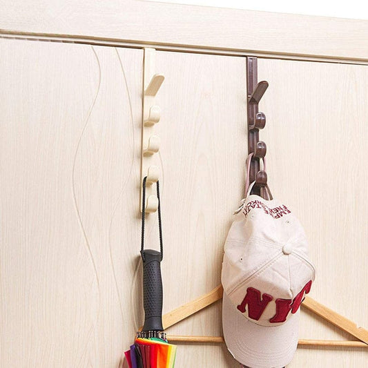 Over The Door Organizer Hanger Rack with 5 Hooks (Pack of 4)