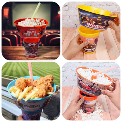 Snacks Tub with Straw Cup