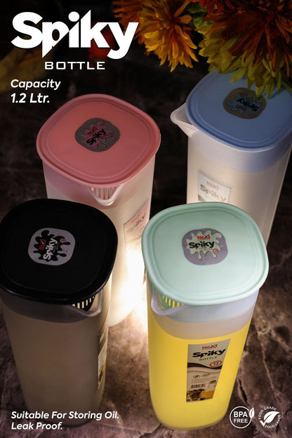 Spiky Bottle - 1.2L Leak-Proof, BPA-Free Oil Storage Solution