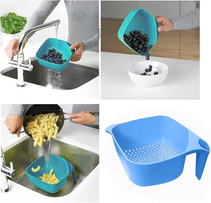 Plastic Vegetable & Fruit Strainer Draining Colander Washing Basket