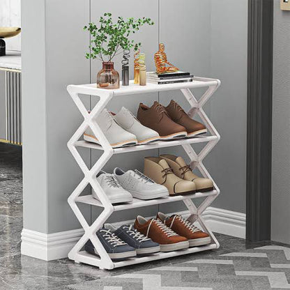 Shoe Rack - X-shaped - 4 Tier, Shoes Organizer
