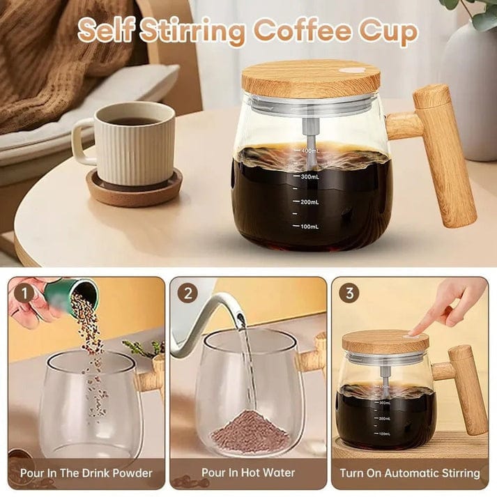 Rechargeable Self Stirring Coffee Cup, 500ml