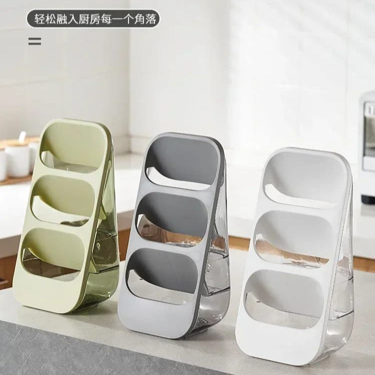 3-Layer Cutlery & Kitchen Tools Storage Rack – Vertical Knife, Spoon & Fork Organizer