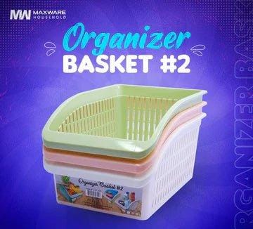 Plastic Fridge Storage Organizer Basket- Pack of 3- Short-Heightened
