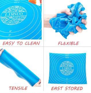 Non-Stick Silicone Dough Rolling Mat – Heat-Resistant, Reusable & Easy to Clean | Perfect for Baking, Roti, Pastry & Pizza