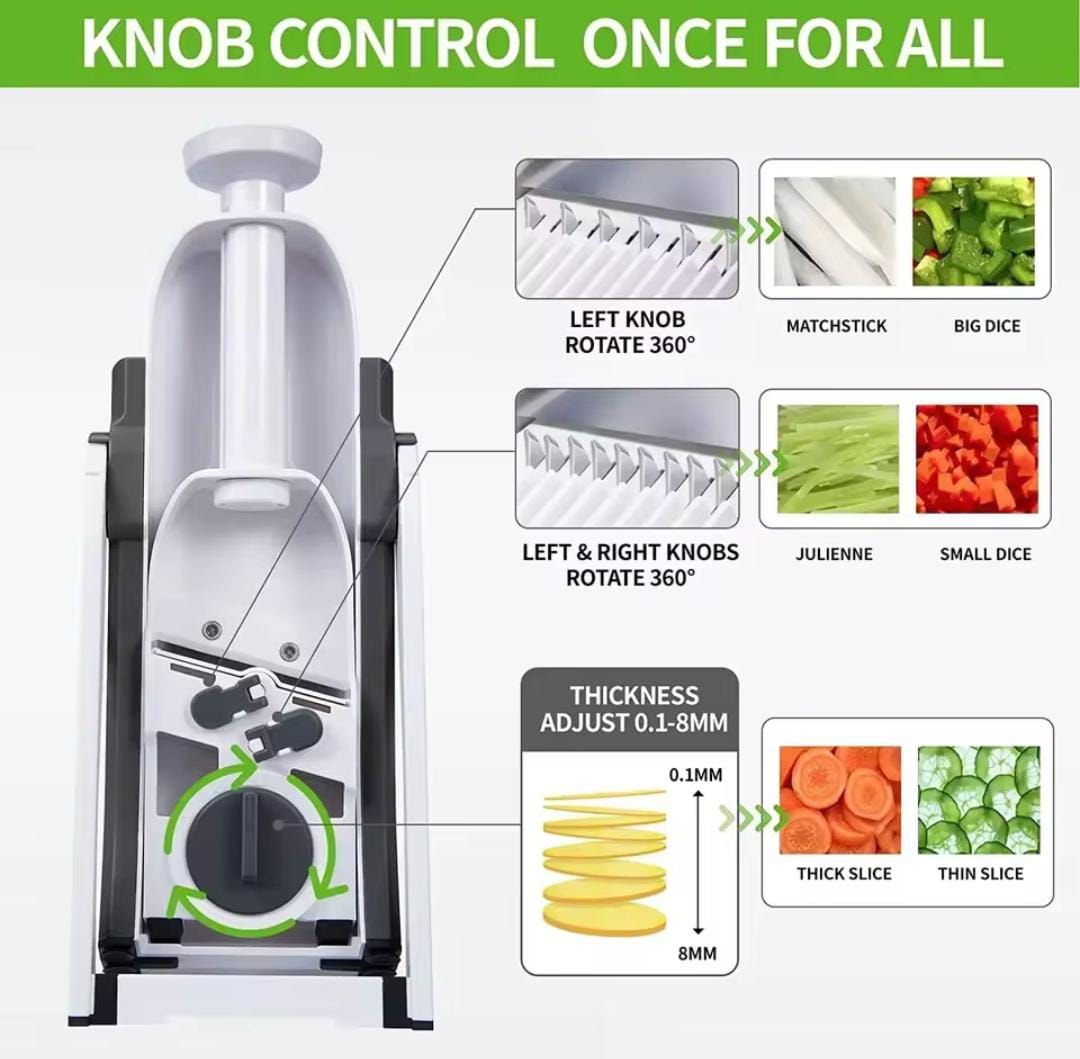 Manual Vegetable Chopper Potato Mandoline Slicer Veggie Cutter 