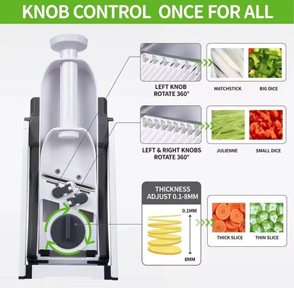 Manual Vegetable Chopper Potato Mandoline Slicer Veggie Cutter 