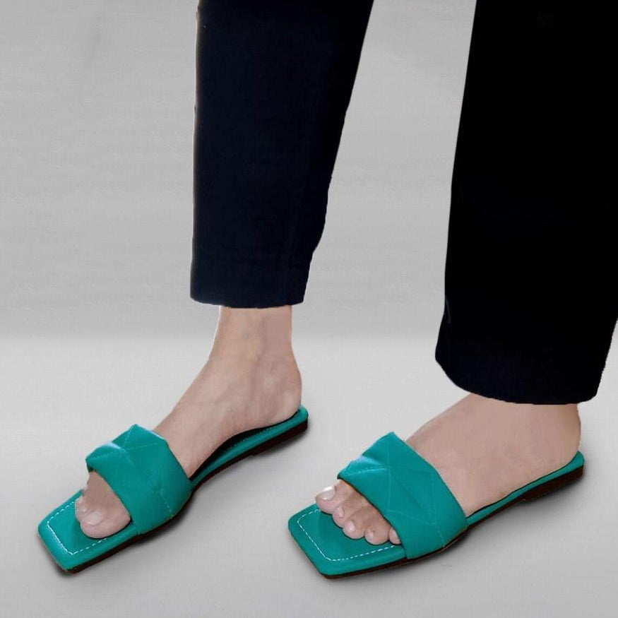 Women's Rexene Casual Flats Slippers Style 19 - Green
