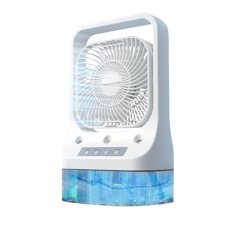 Air Conditioners USB Water Misting Fan 7 Color LED Light Humidification Fan Air Fan Desk Air Cooling Fan