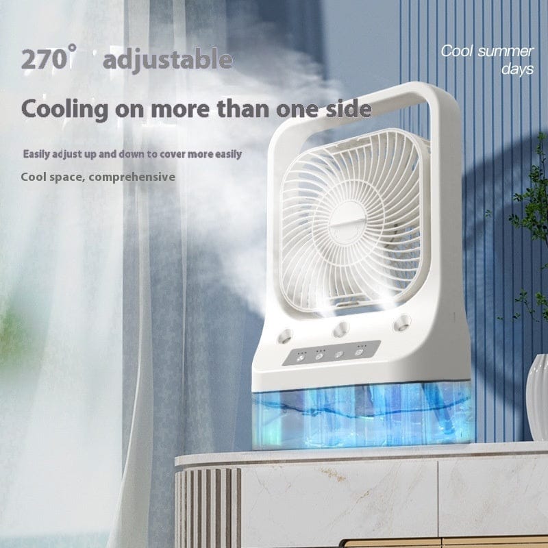 Air Conditioners USB Water Misting Fan 7 Color LED Light Humidification Fan Air Fan Desk Air Cooling Fan