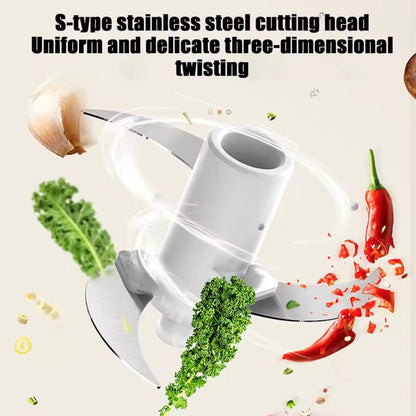 350ML Electric Garlic Chopper - Mini Food Processor with USB Charging