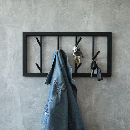 Wall Mounted Clothes Hanger-Metalic-Black