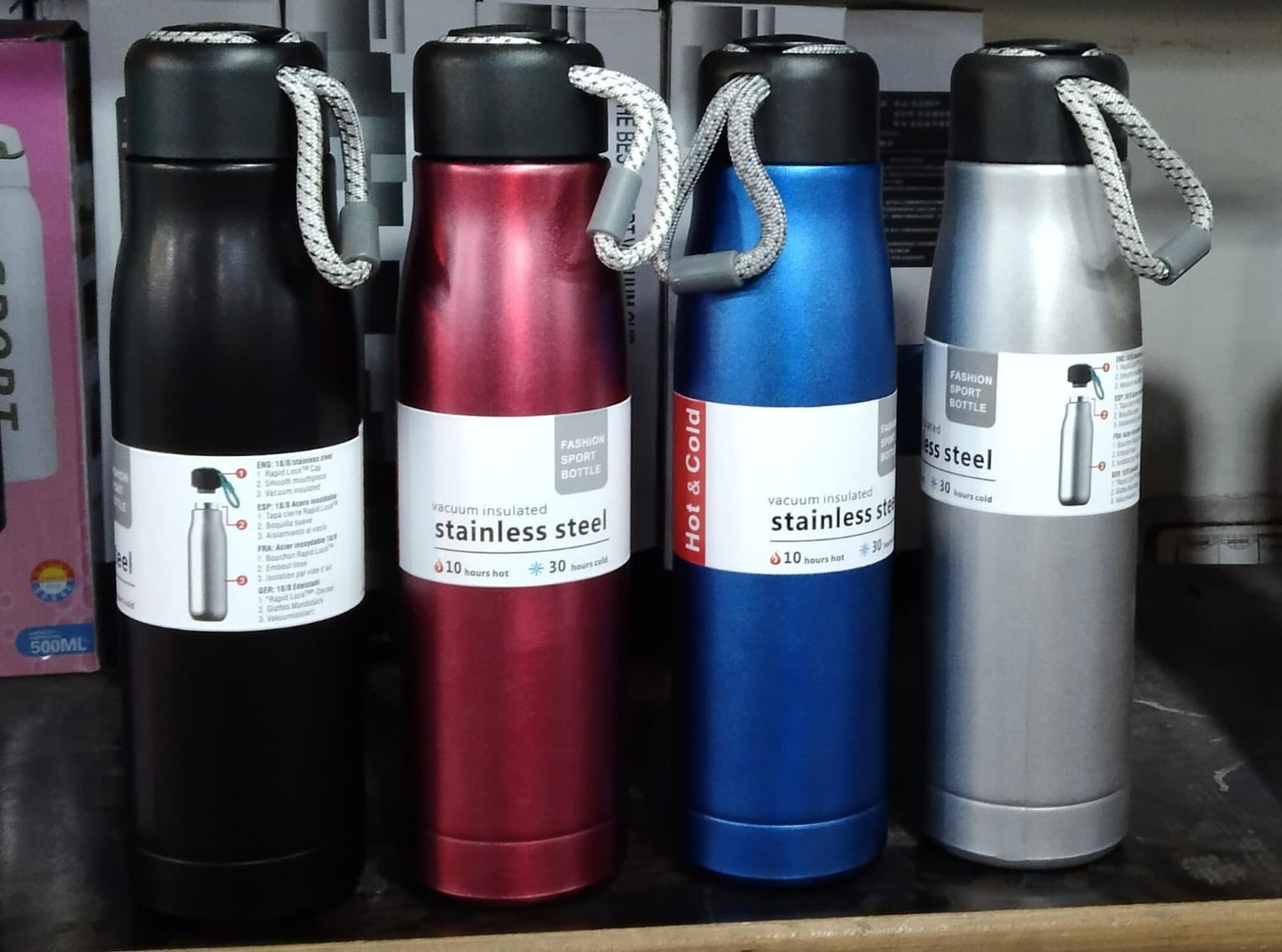 Insulated Sports Thermos Water Bottle