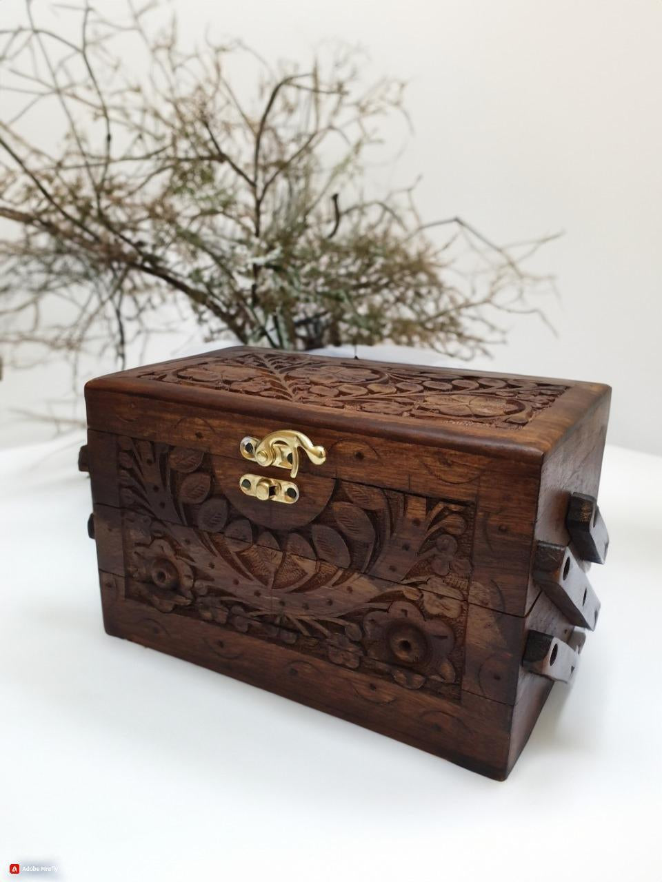 Beautiful Carved Jewelry Box