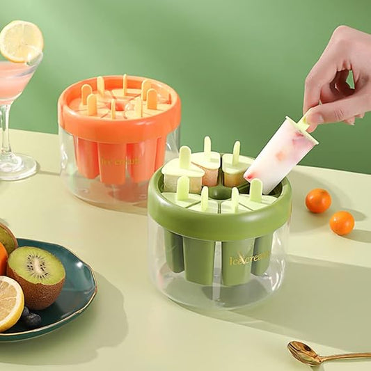 Ice Cream Mold, 8 Slots Ice Cream Mold - Random Colors