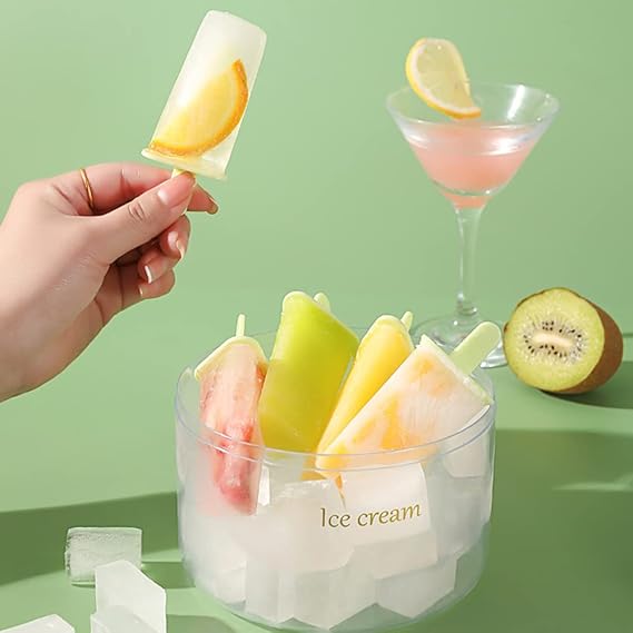 Ice Cream Mold, 8 Slots Ice Cream Mold - Random Colors